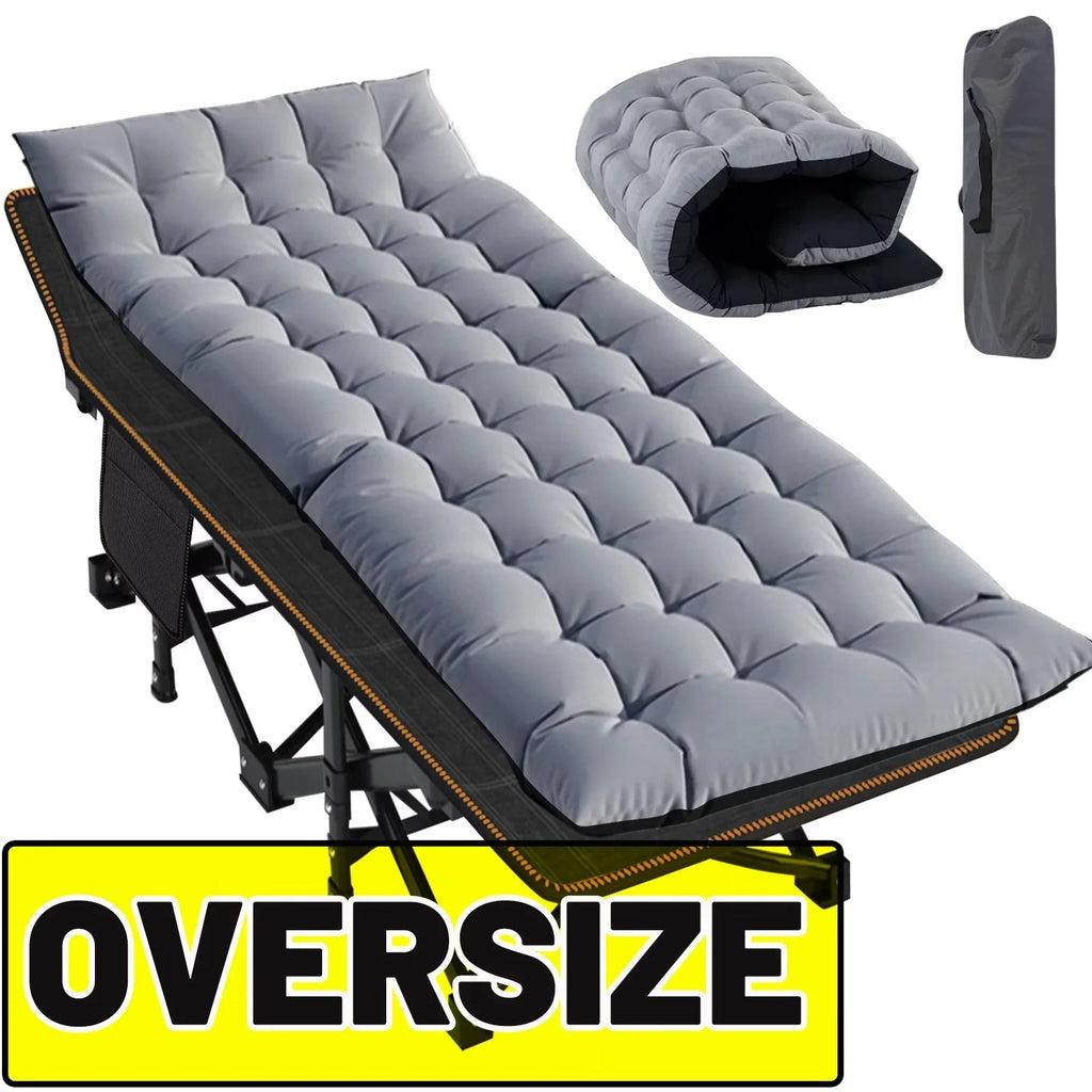 2 Pack Oversized Portable Folding Bed with Mattress and Carry Bag G51098