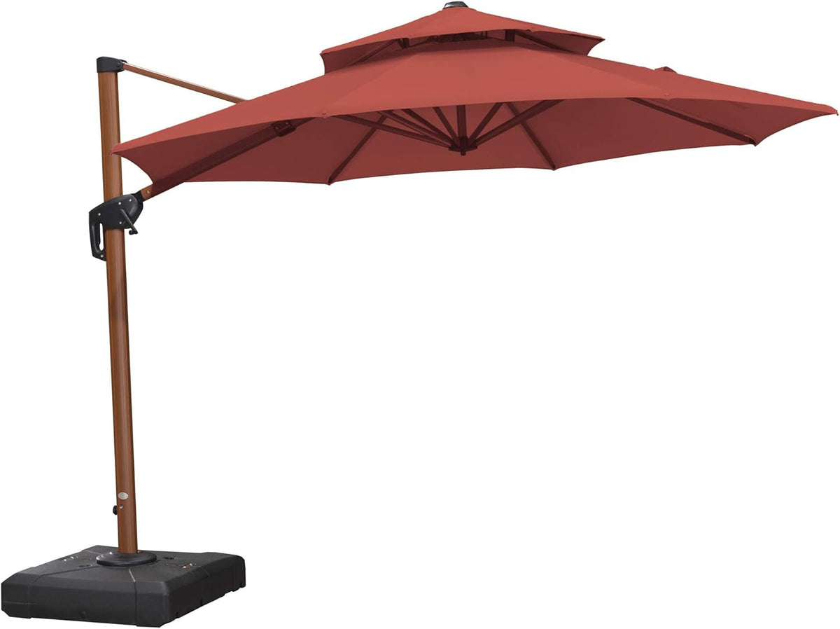 11ft Beige Cantilever Patio Umbrella L593249