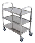 Stainless Steel Utility Cart with 3 Shelves R298