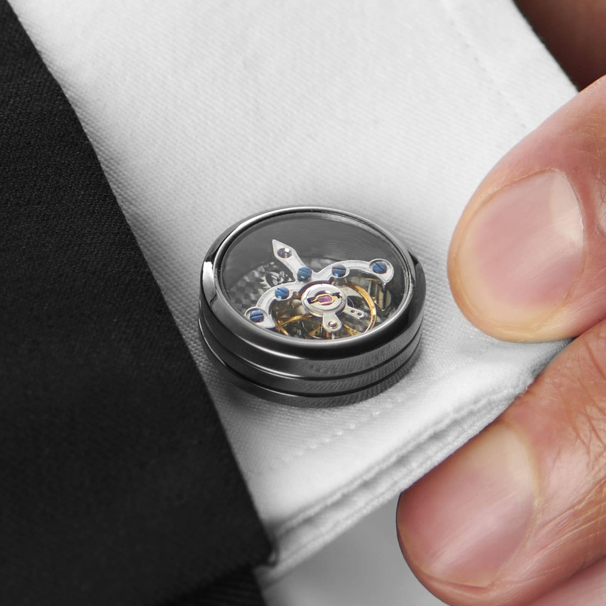 Black Mechanical Cufflinks D65810