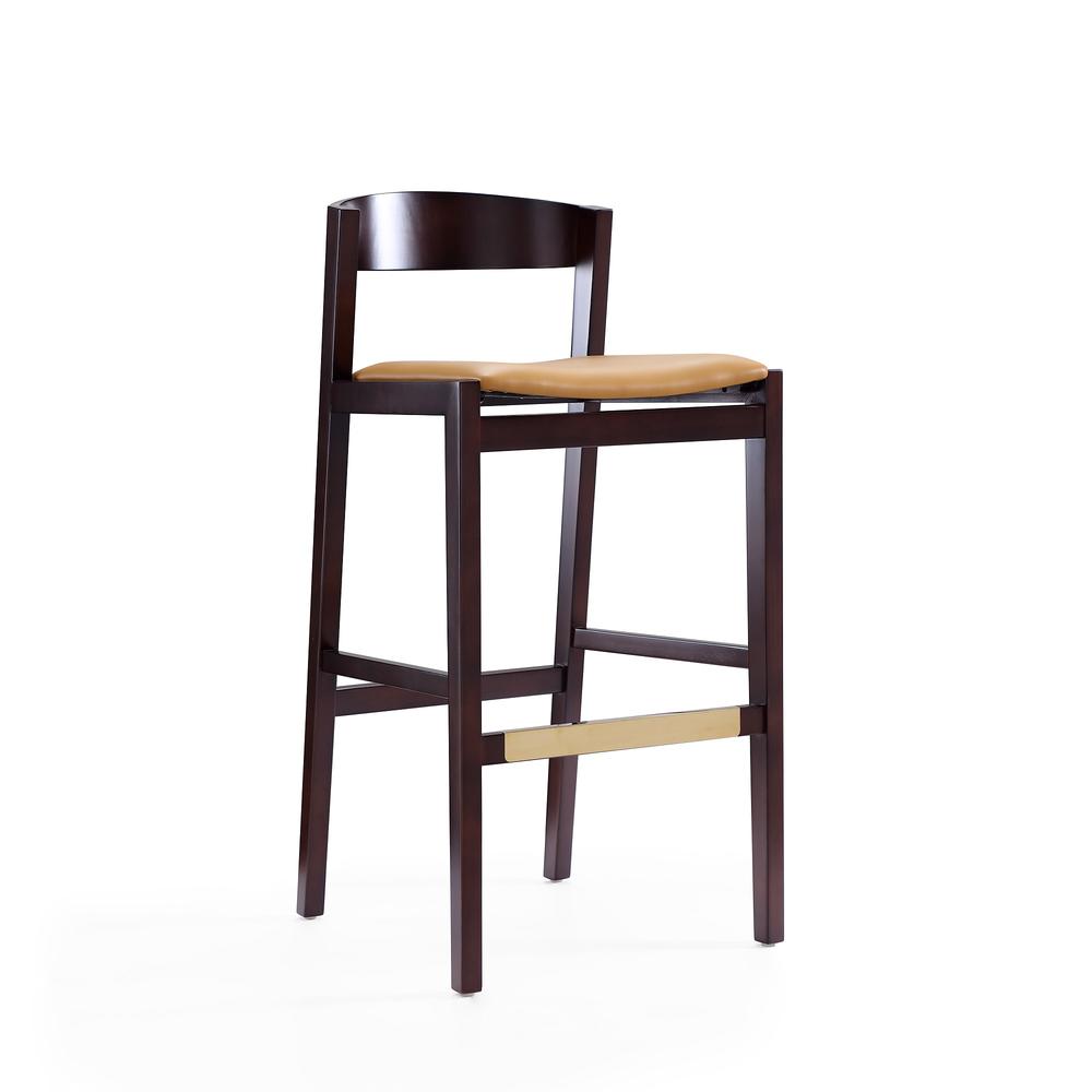 Faux Leather Barstool in Camel (Set of 3) C156