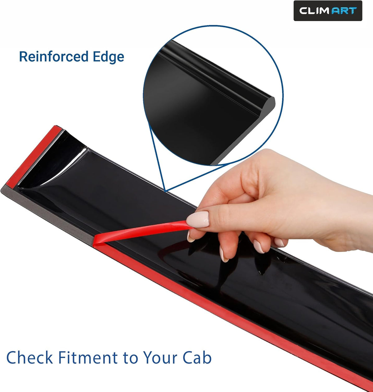 4pcs Tape-on Window Deflectors for GMC Sierra 1500 Crew Cab E442319
