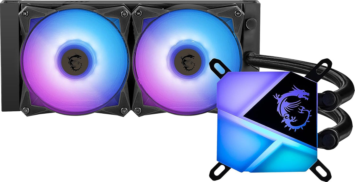 240mm Radiator CPU Liquid Cooler with Dual 120mm aRGB PWM Fans U6090