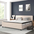 King Size Tufted Upholstered Platform Bed with Mattress C80935
