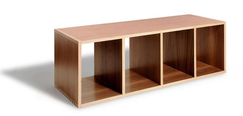Walnut Cube Unit Bookcase U3110