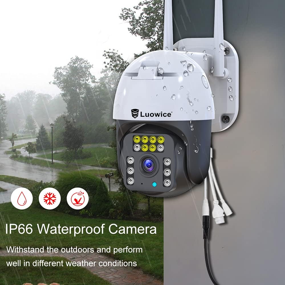 5MP PTZ WiFi IP Security Camera with Color Night Vision N36650