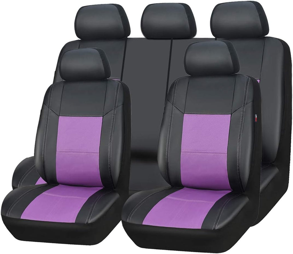 11PCS PU Leather Universal Seat Covers Set (Dark Gray) L667