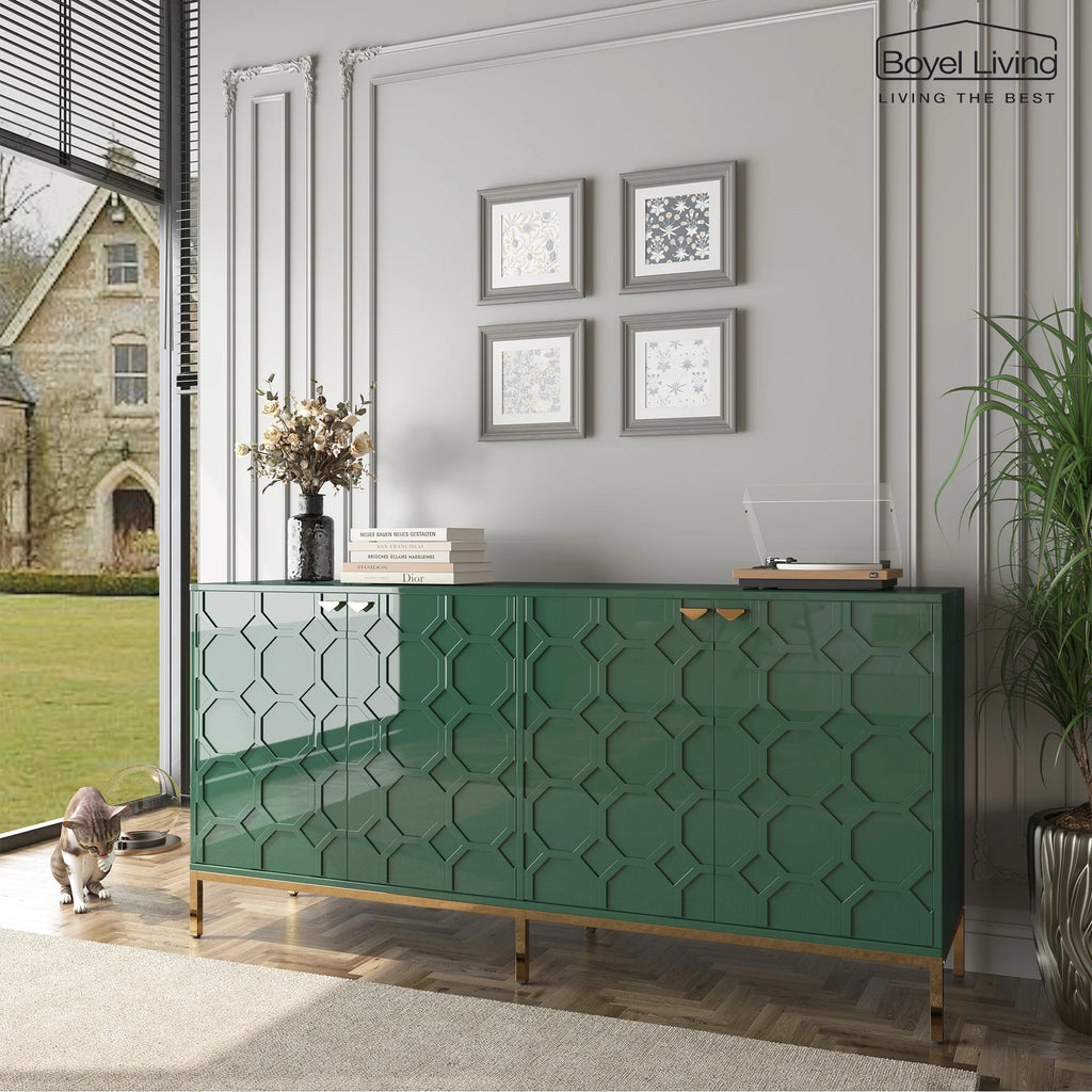 Green High Gloss TV Stand J748343