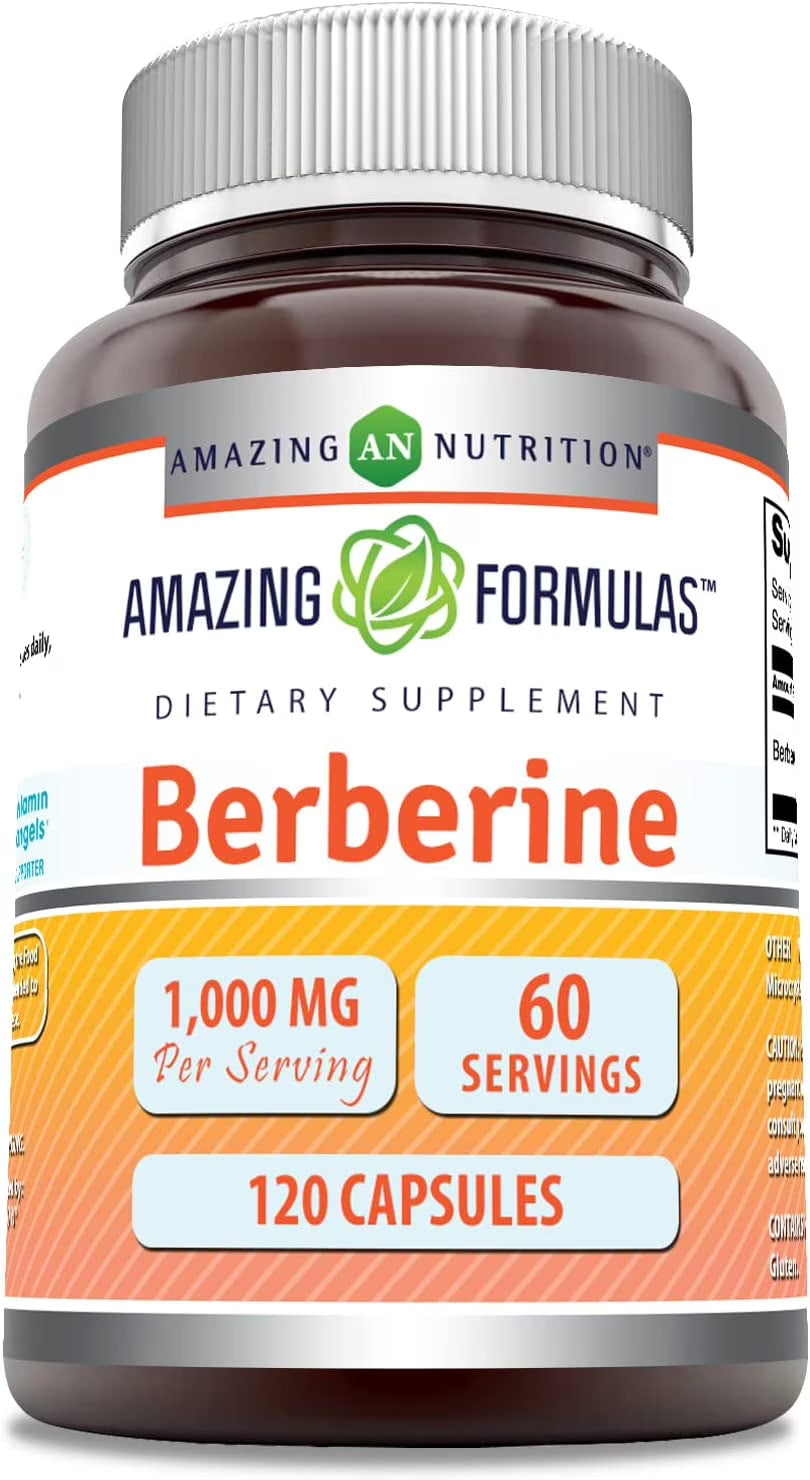 Berberine 1000mg Per Serving 120 Capsules Supplement A7898