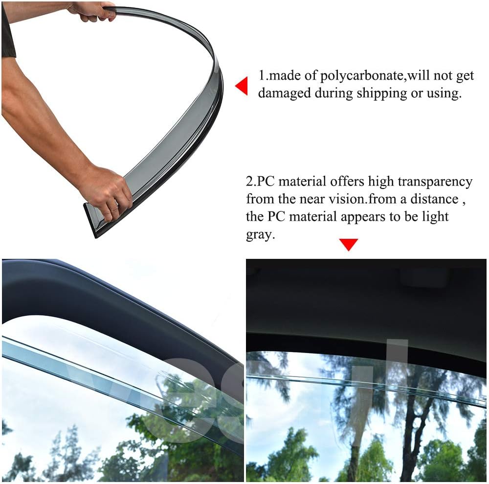 Tape on Vent Visor Rain Guard Window Wind Deflector Pack of 2 L280882