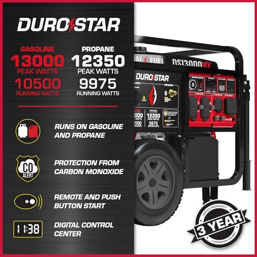 13,000-Watt 500cc Dual Fuel Portable Generator Z287