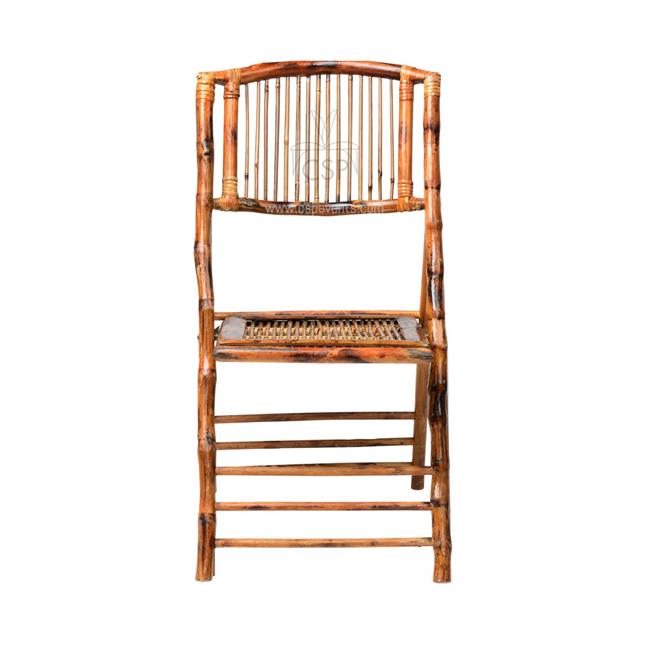 Bamboo Folding Chair - 34 in. - Set of 4 Z33243