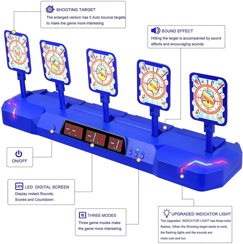 Electronic Scoring Auto Reset Shooting Digital Target for Nerf Guns Toys Q9014