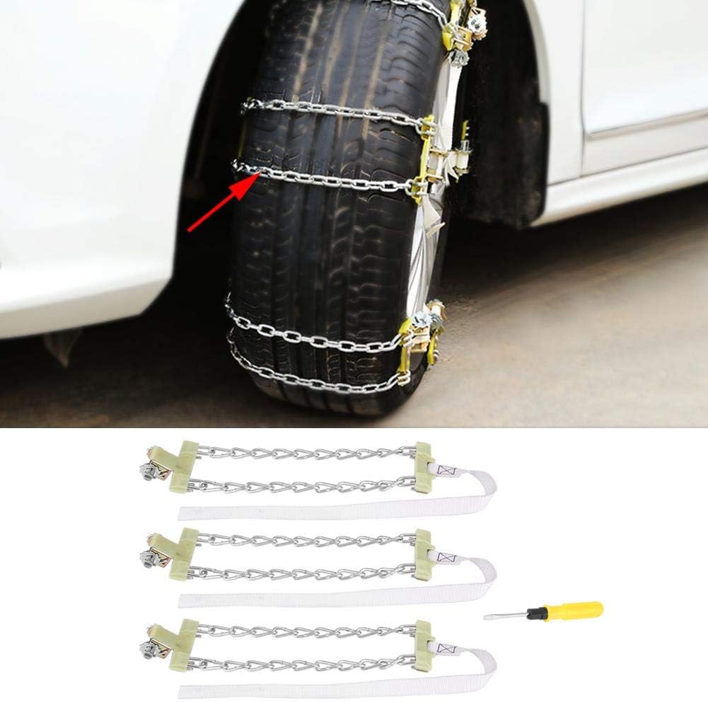 3pcs Clip-on Steel Tire Snow Chain (Large) H32890