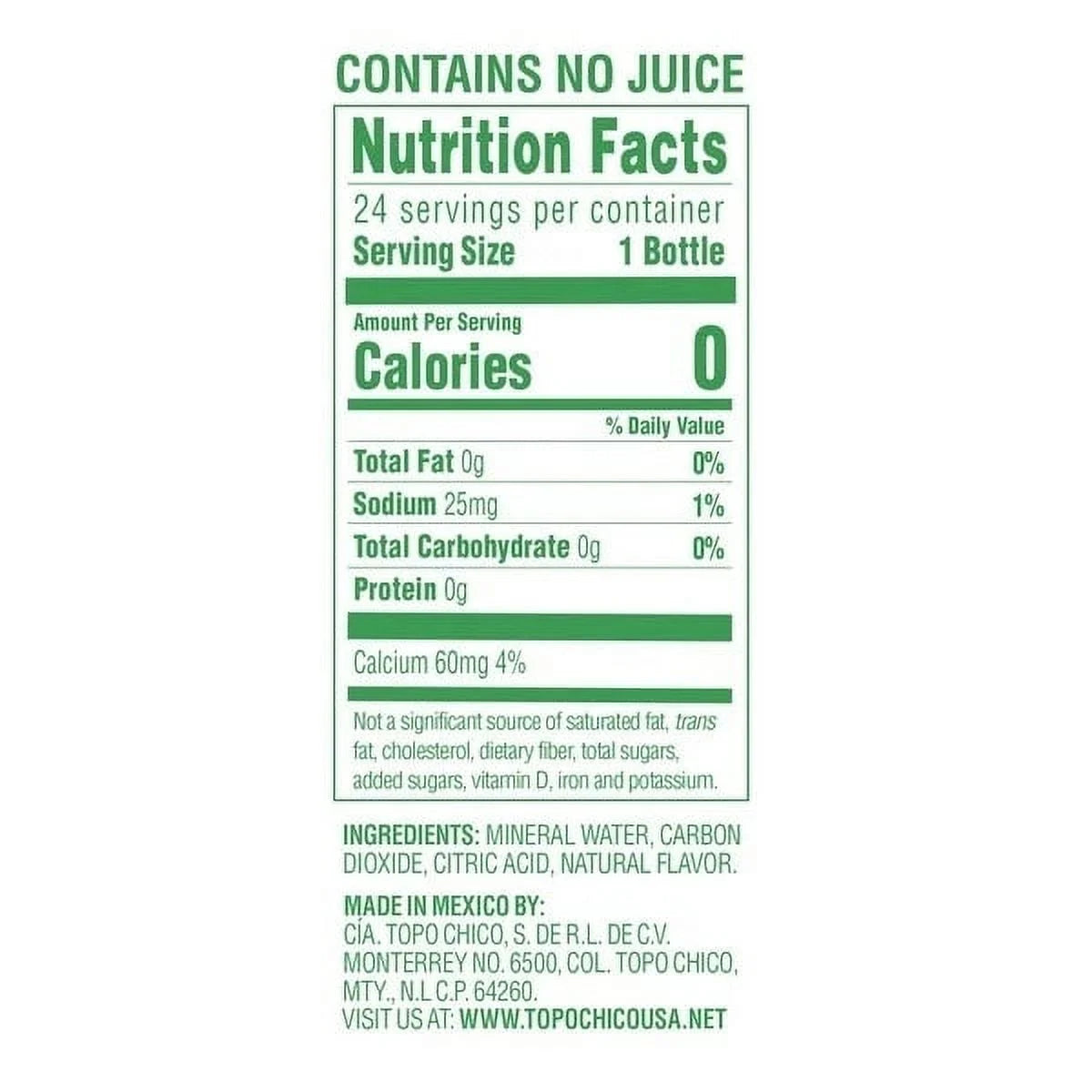 Mineral Water, Twist of Lime, 20 Fluid Ounce (Pack of 24) P9019