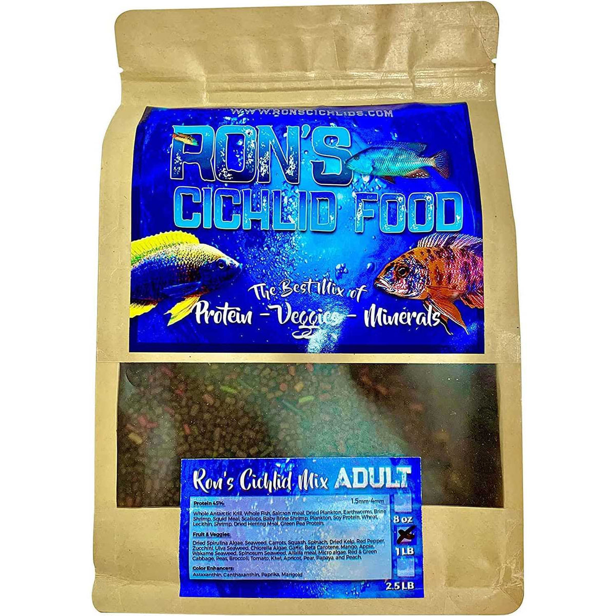 Fish Food for African Cichlids Tetras Tropical Fish K1547