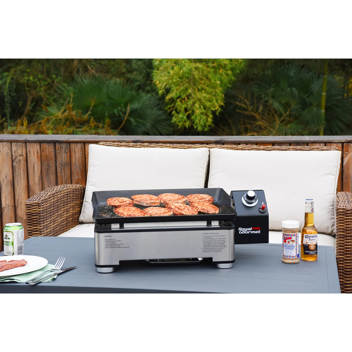 Portable Table Top Gas Grill Griddle C53182