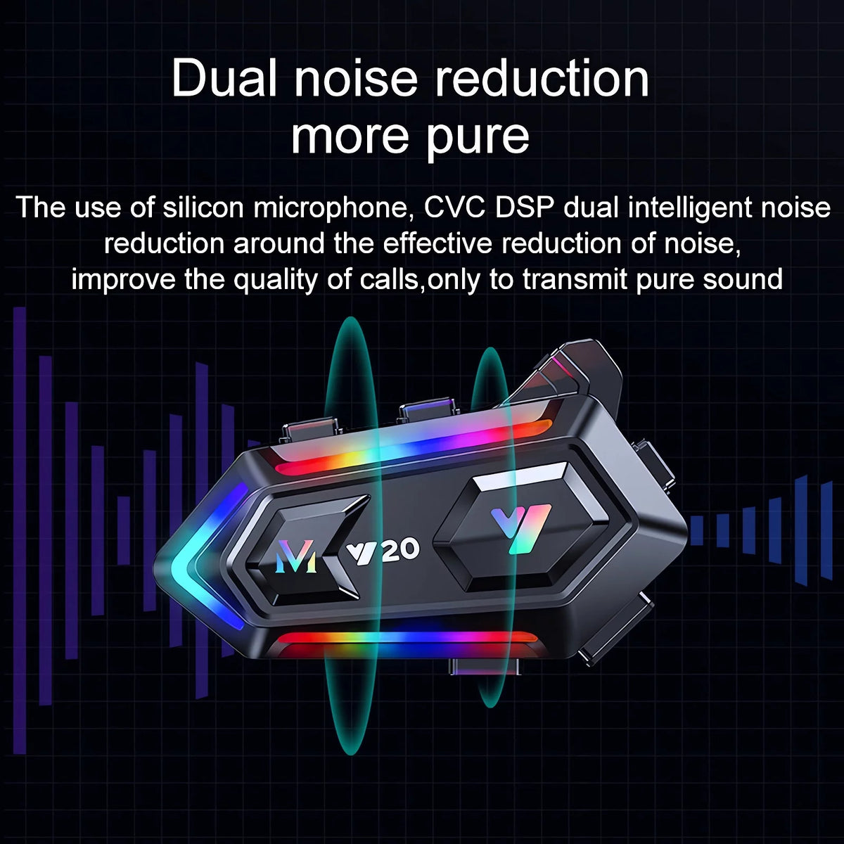 Motorcycle Helmet Headset Wireless Bluetooth 5.3 M9698