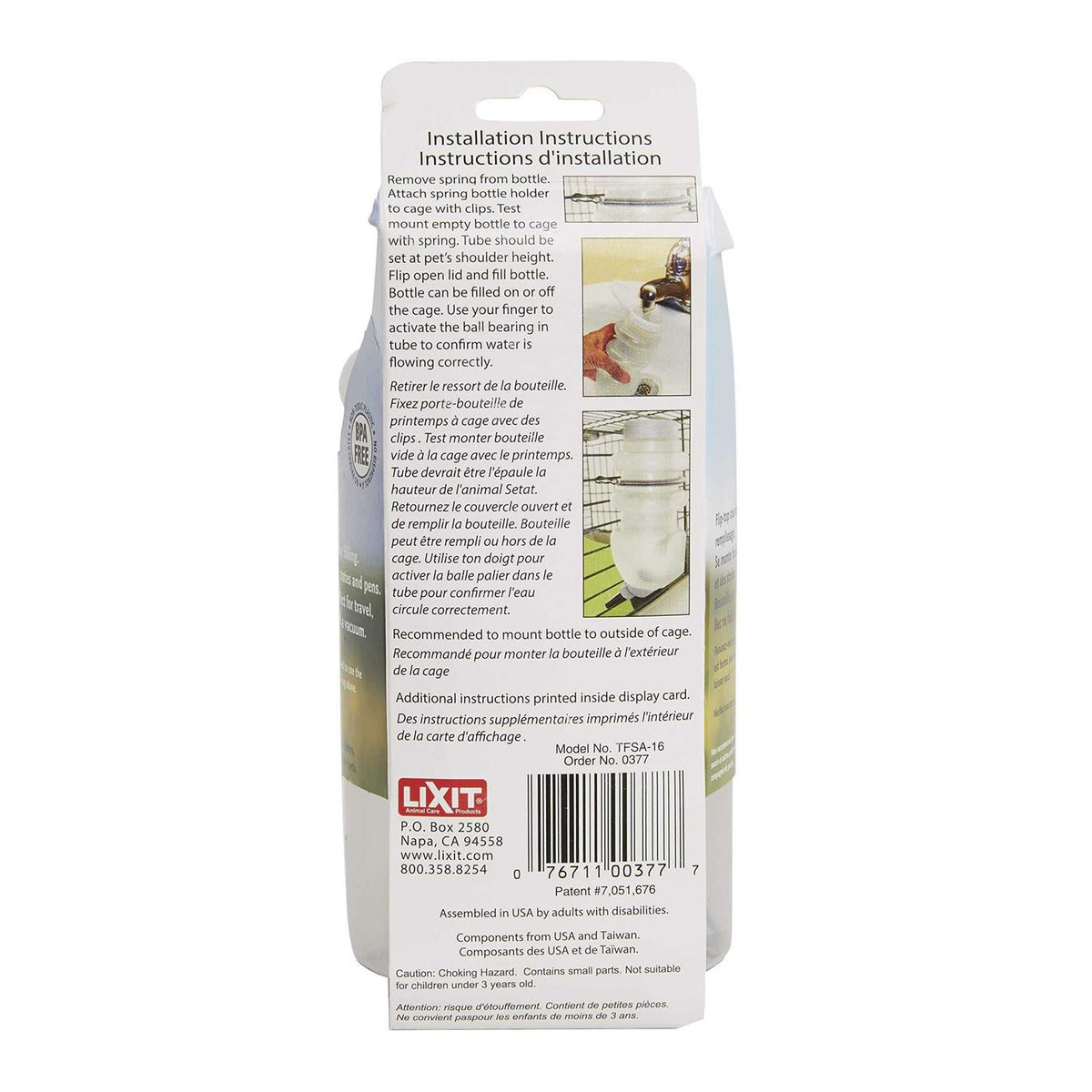 No-Drip Top-Fill Rabbit Water Bottle H2109