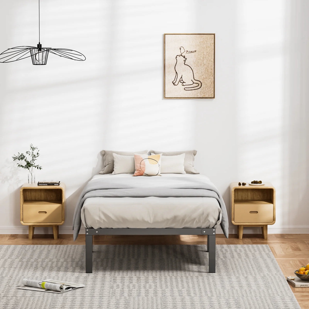 Queen Metal Platform Bed Frame H161038