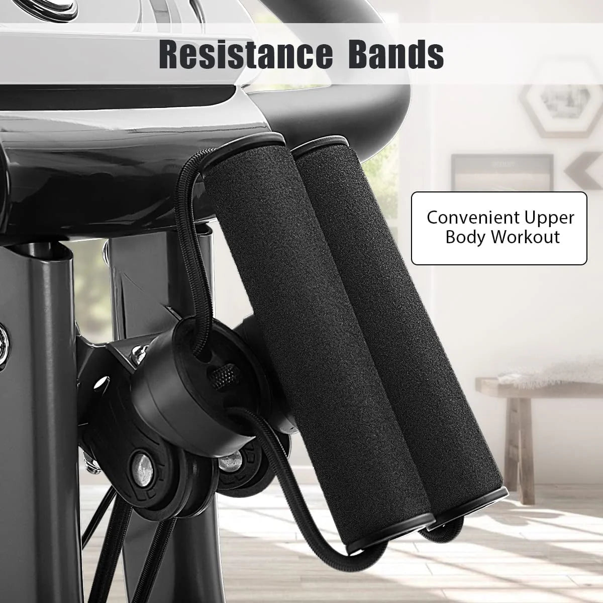 Folding 3-in-1 Recumbent Exercise Bike with Arm Resistance Bands X87597