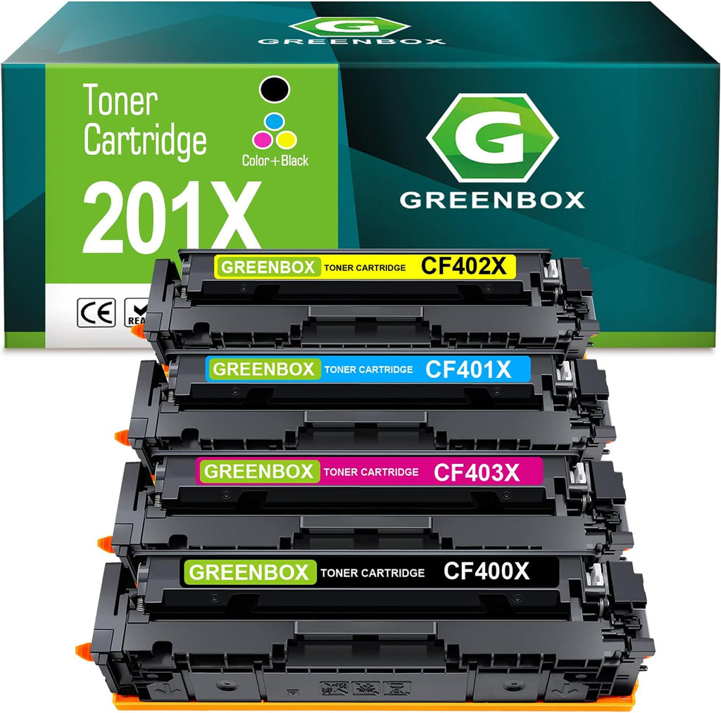 Compatible Toner Cartridge for HP 201X 201A CF400X CF401X CF402X CF403X CF400A (1 Black 1 Cyan 1 Magenta 1 Yellow) X956256
