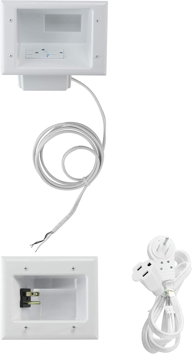 Flat Screen TV Cable Concealer Kit with Power Solution R126
