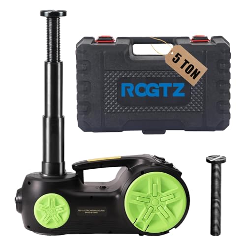 5 Ton 12V Electric Hydraulic Car Jack Kit with Impact Wrench and Tire Inflator Pump R90776