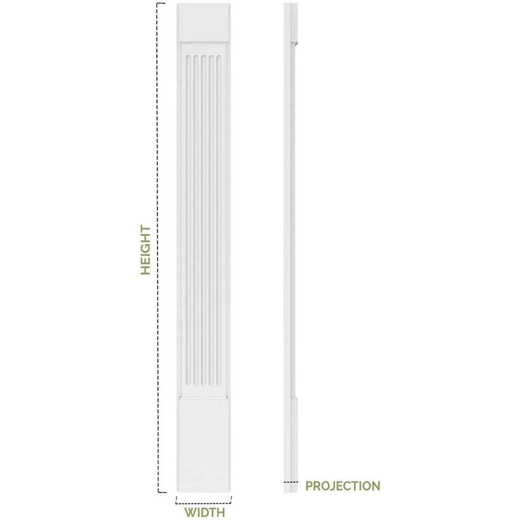 PVC Pilaster with Decorative Capital & Base (Pair) Z786756