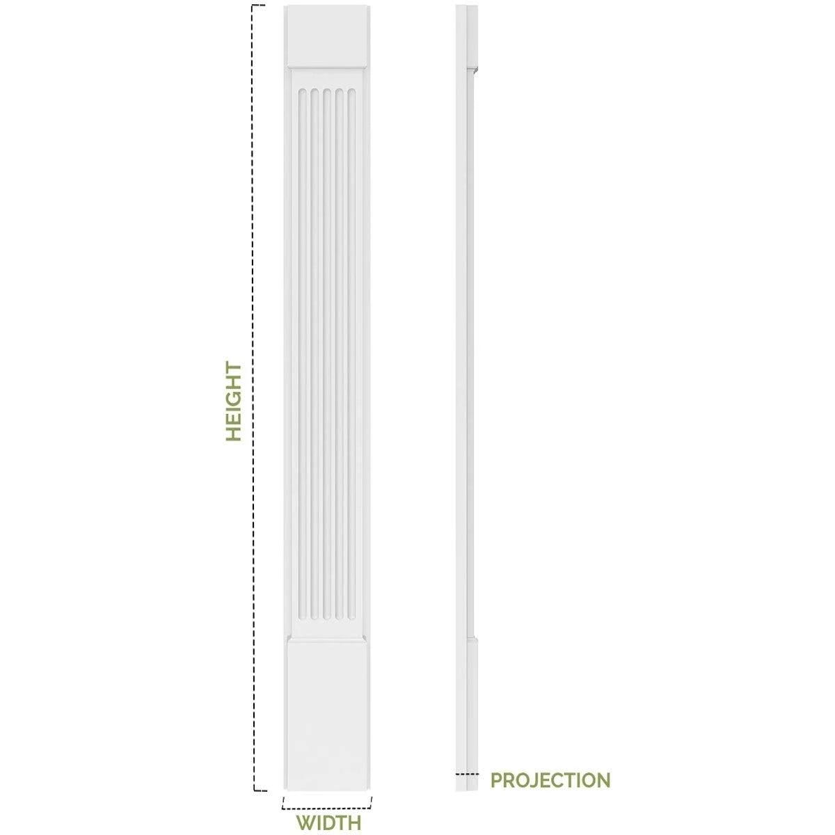 PVC Pilaster with Decorative Capital & Base (Pair) Z786756