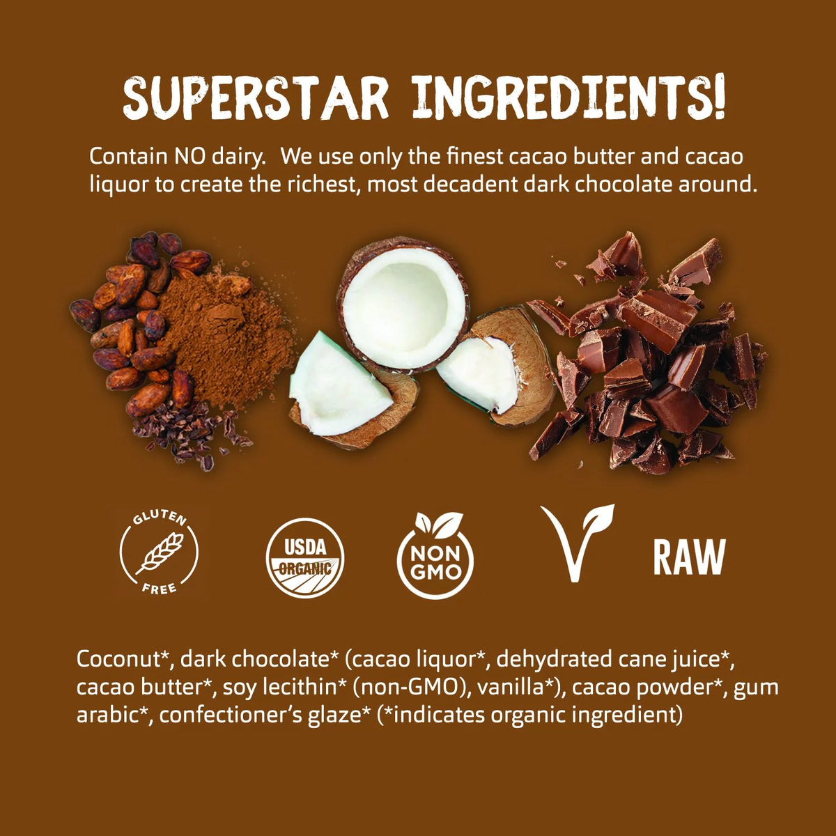 Organic Dark Chocolate Covered Coconut Chunks 1.4oz R84940