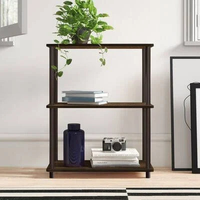 Walnut Brown Etagere Bookcase X57798
