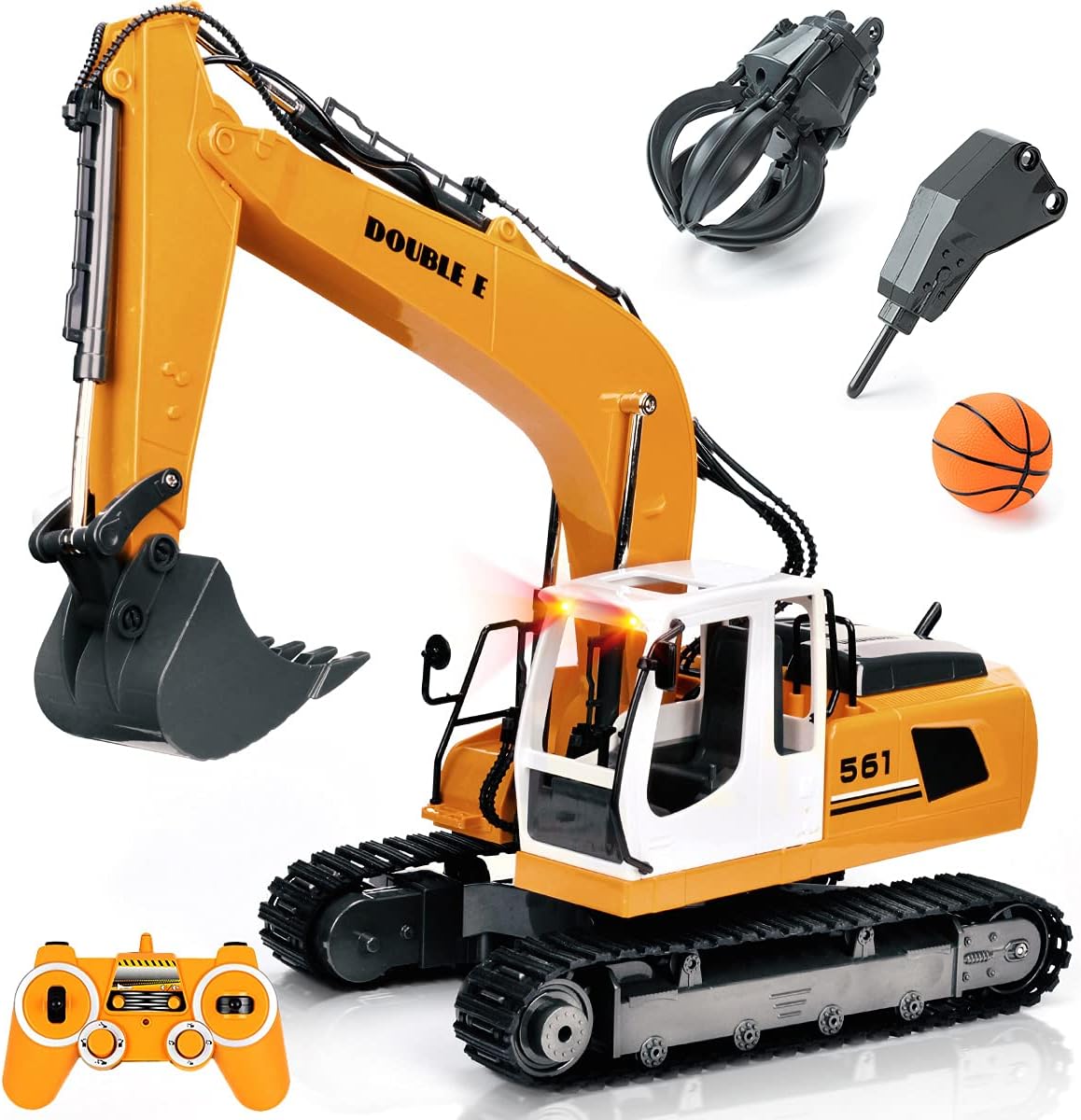17 Channel 3 in 1 RC Excavator Toy with Working Lights O512