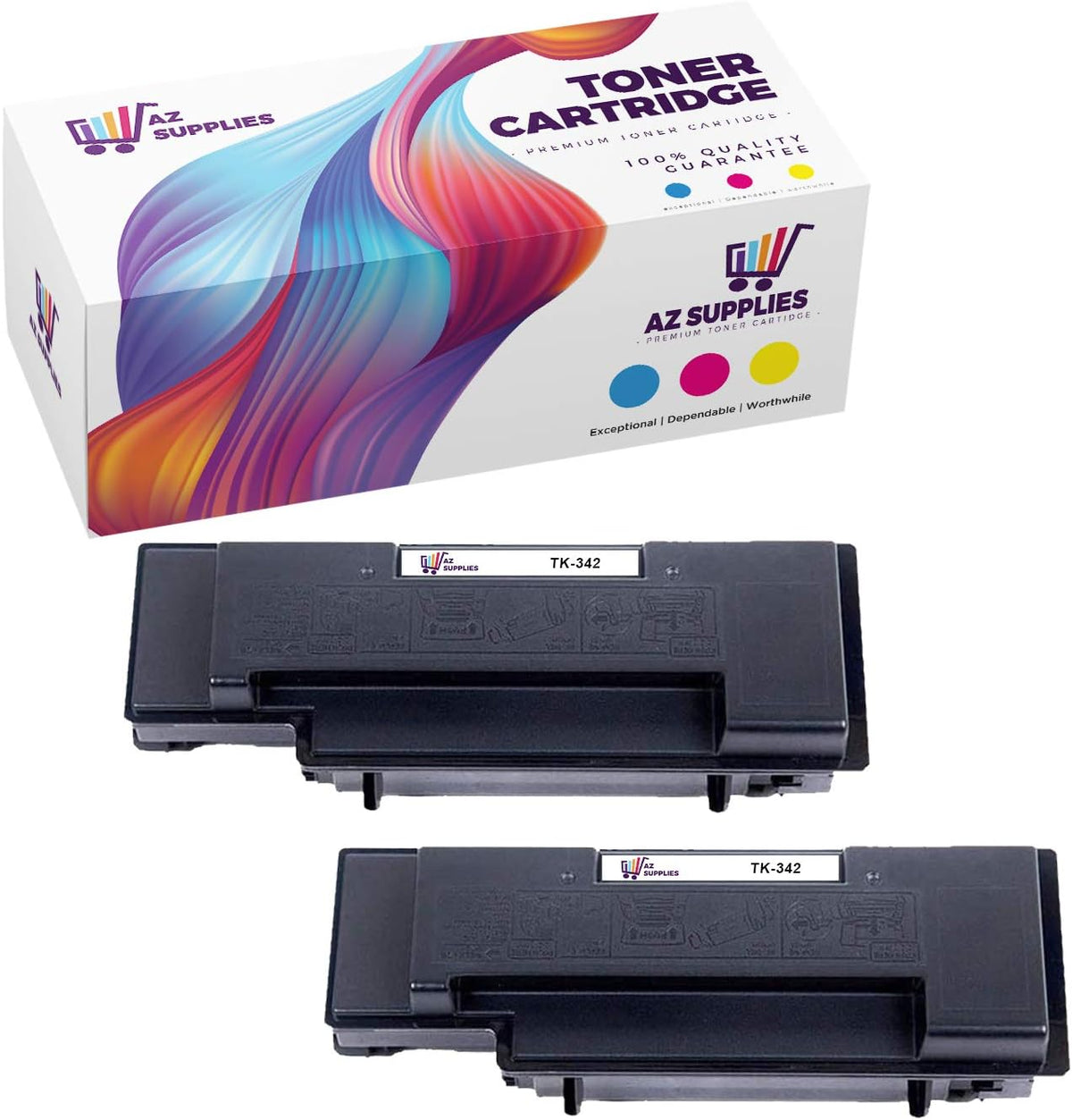 2xBlack Toner Cartridge for Kyocera Mita TK-342 I81870