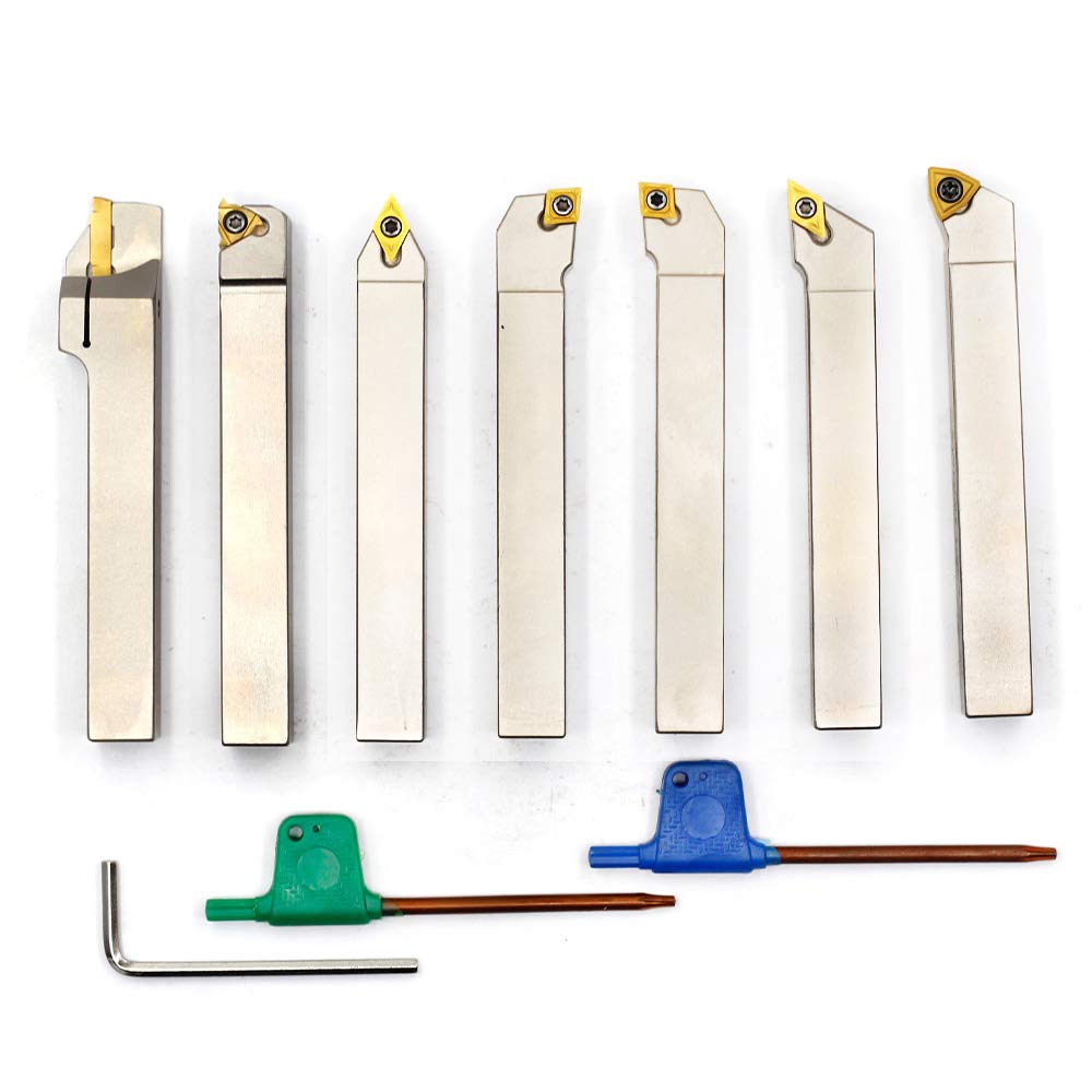 7 Pieces 1/2 Shank Indexable Lathe Turning Tool Holder Set V975499