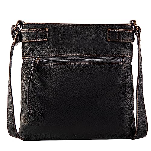 Soft Washed Leather Crossbody Shoulder Bag L805381