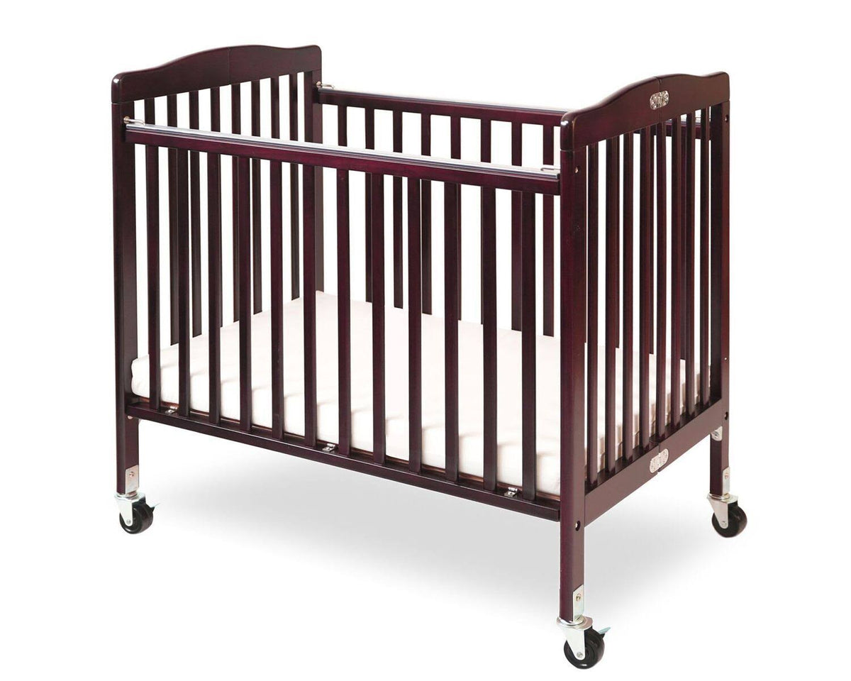 Foldable Wooden Crib with Caster D383560