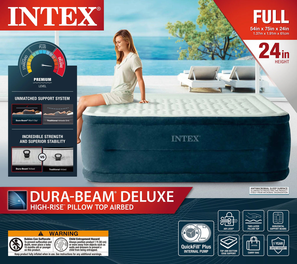 Queen Dura-Beam Airbed Mattress with Internal Pump F321