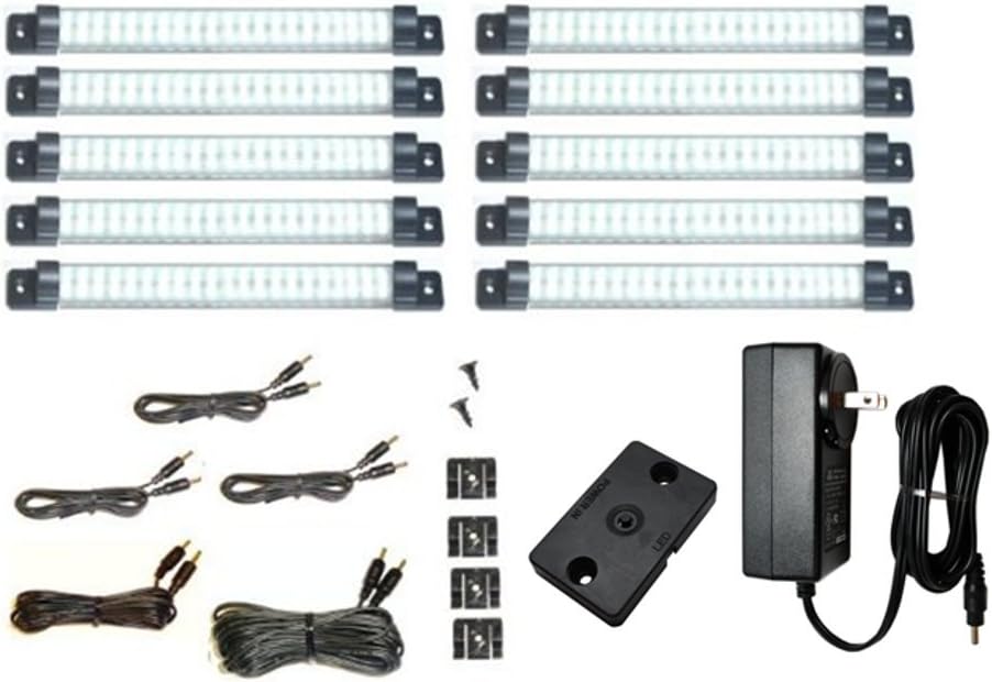 Under Cabinet LED Lighting Kit 10 Panels Warm White Dimmable W7289