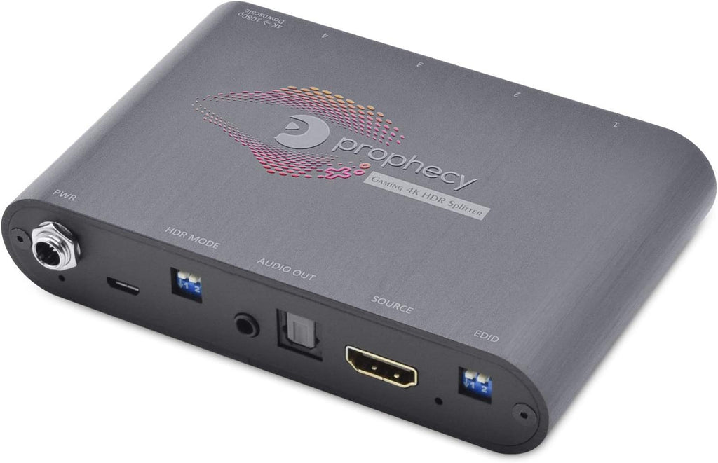 1x4 HDMI 2.0 Splitter with HDR to SDR Enhancement, 4K @60Hz 4:4:4, 18Gbps, 4 Port Q3313