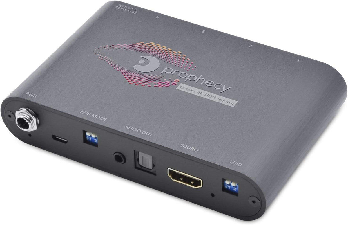 1x4 HDMI 2.0 Splitter with HDR to SDR Enhancement, 4K @60Hz 4:4:4, 18Gbps, 4 Port Q3313