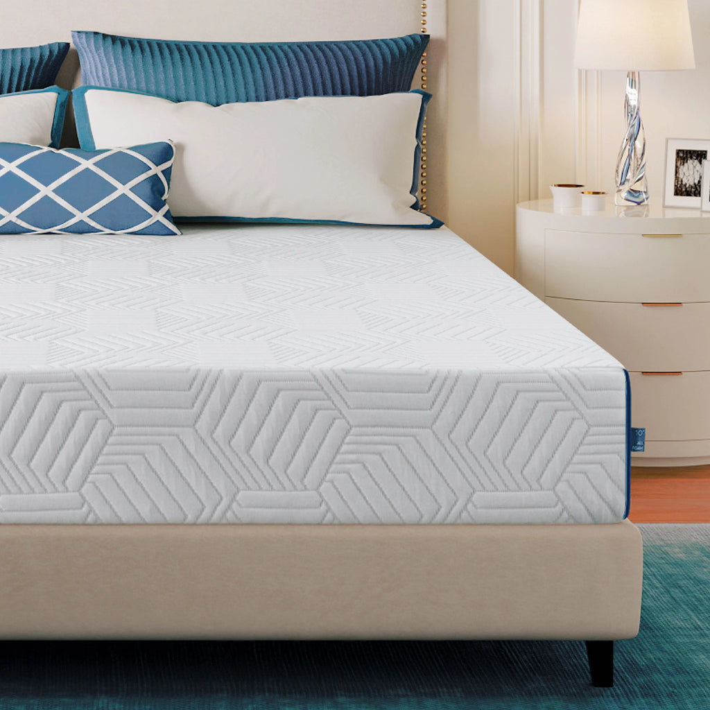 Blue 8 inch Cooling Gel Memory Foam Mattress U714