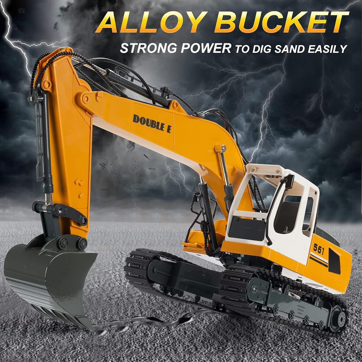 17 Channel 3 in 1 RC Excavator Toy with Working Lights O512