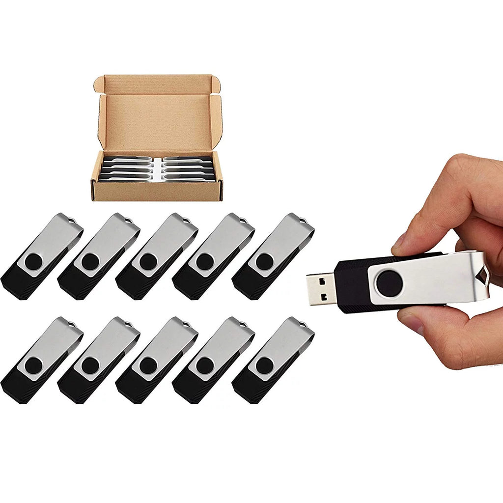 10PCS 128MB USB 2.0 Flash Drive Black N1091
