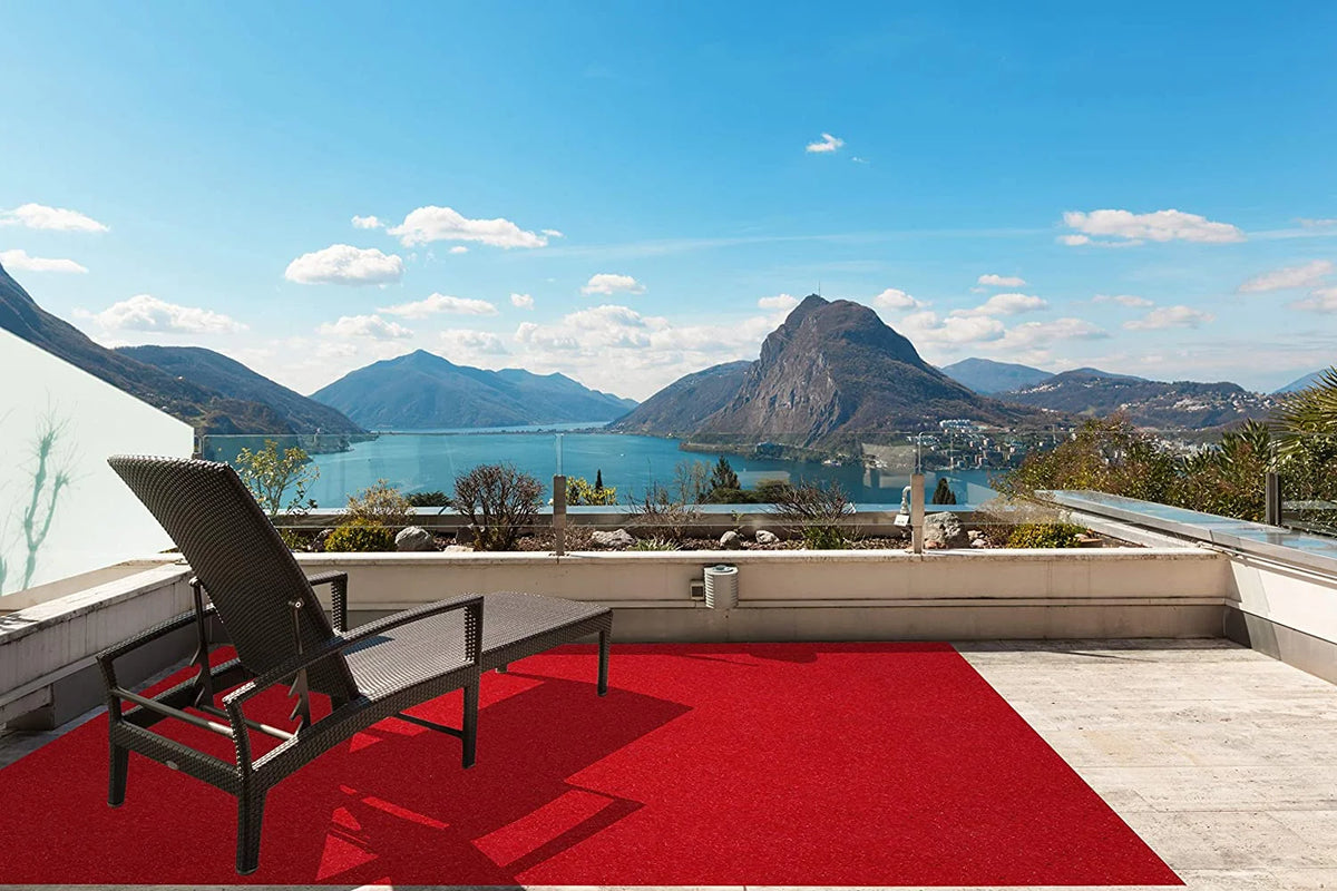 Red 100% UV Olefin Indoor/Outdoor Area Rug F511
