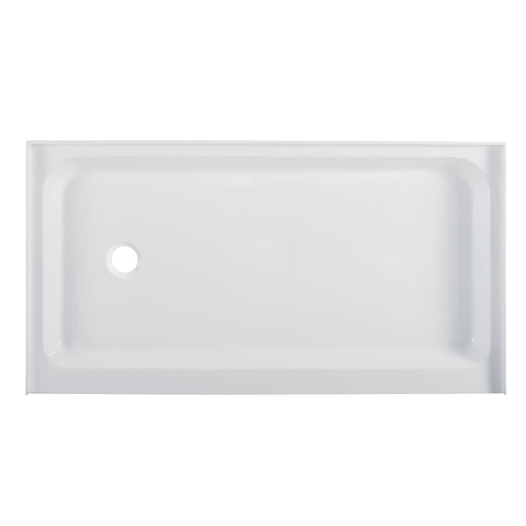 Single Threshold Shower Base Drain Location: Left B136