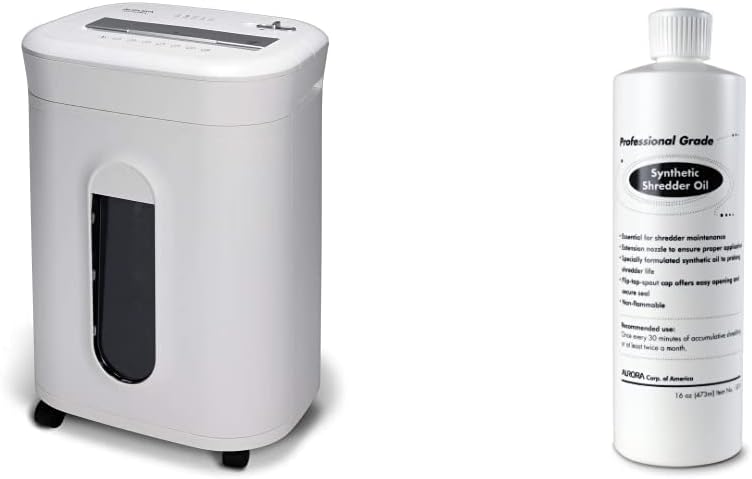 White 10-Sheet High Security Micro-Cut Paper and Credit Card Shredder F324