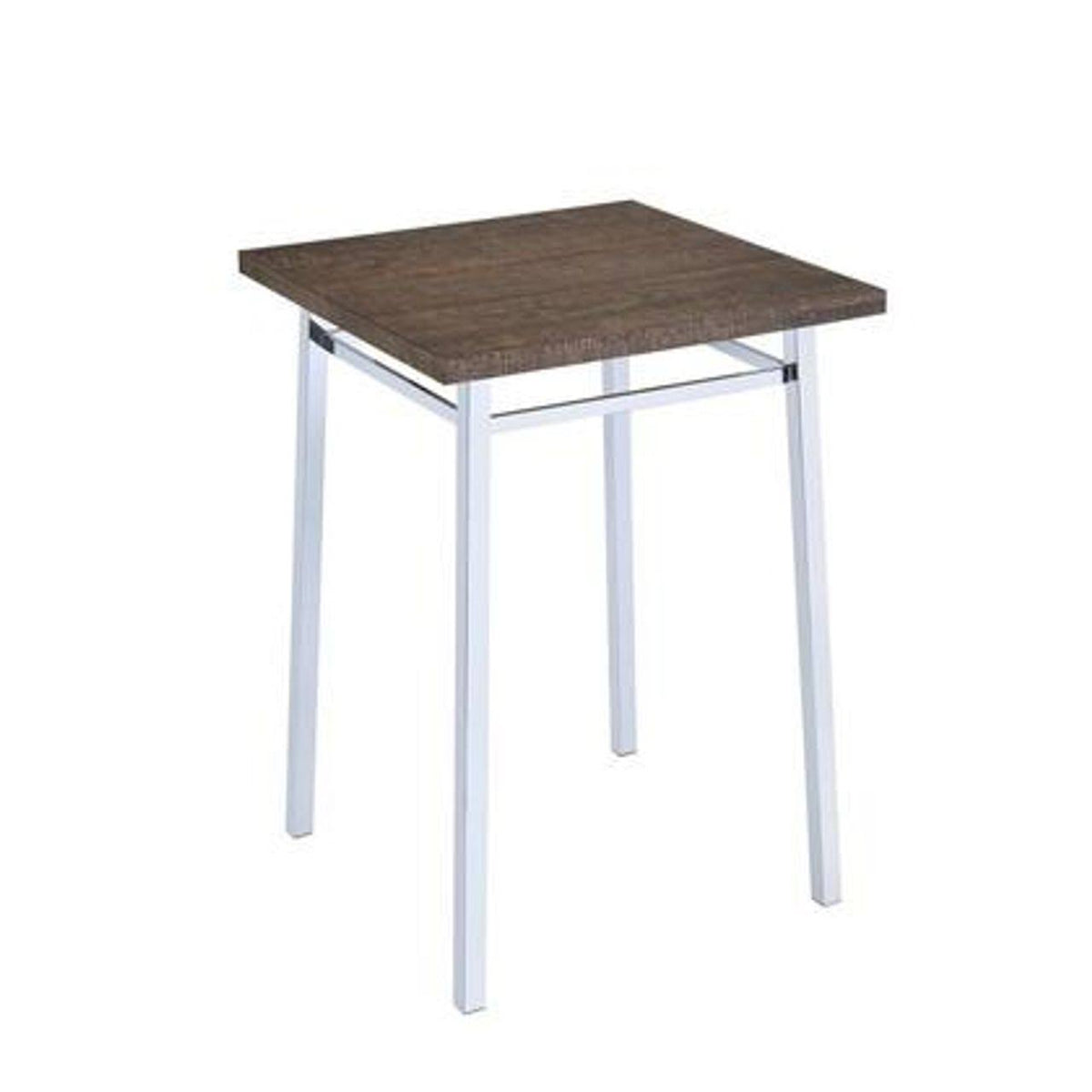 Square Wood and Metal Bar Table F78915