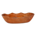 Footed Wooden Fruit Bowl (Mangowood, Natural) O62043