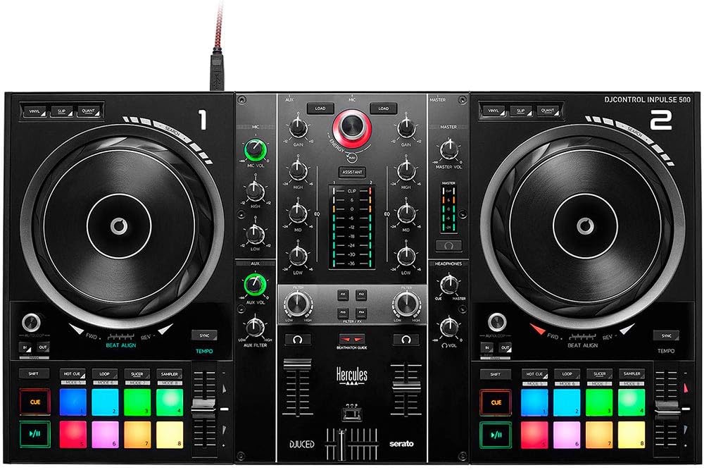 DJ Software Controller with Monitor Headphones & RCA Cable S686501